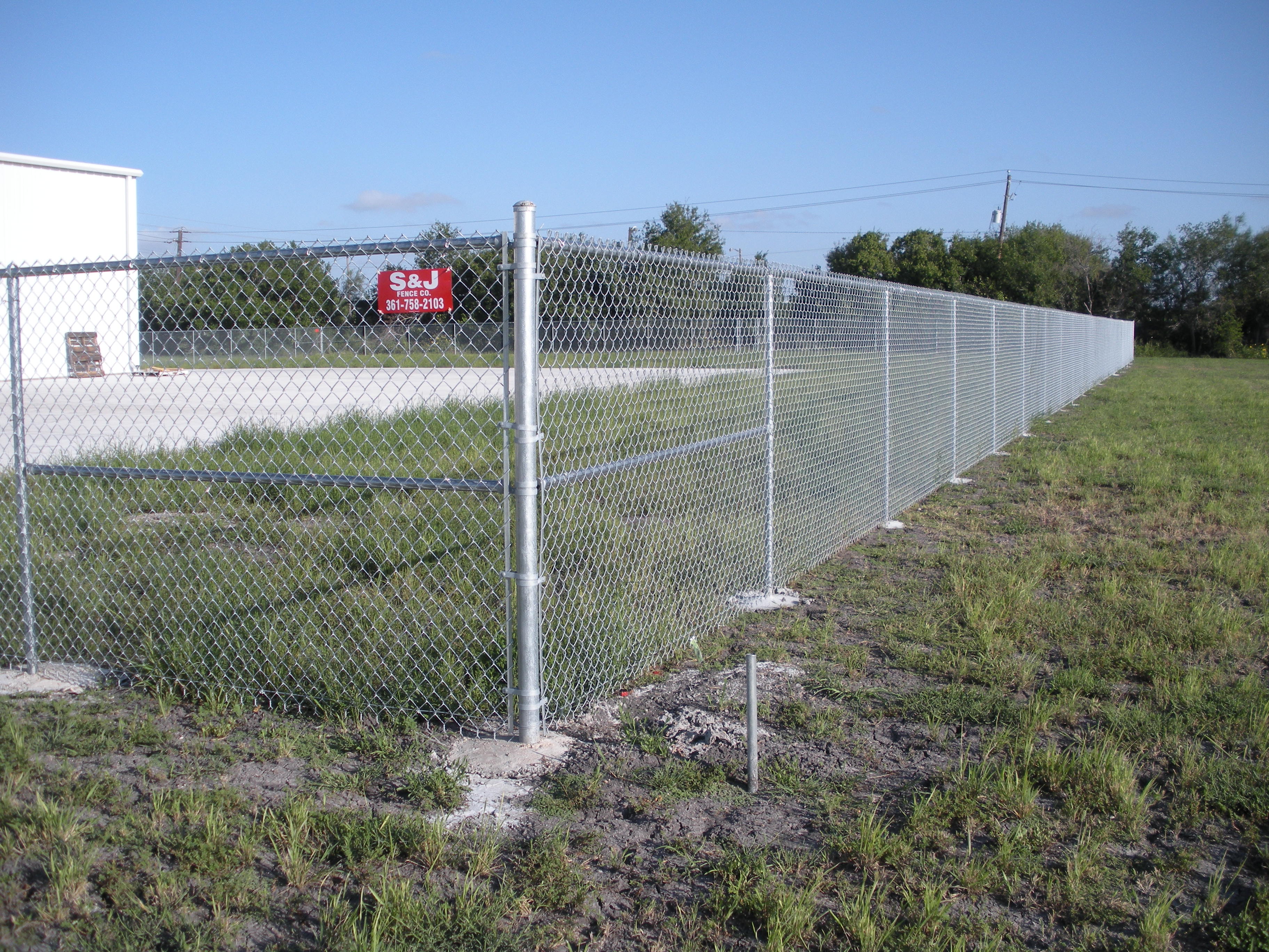 Commercial black chain link fence with gate, Ottawa